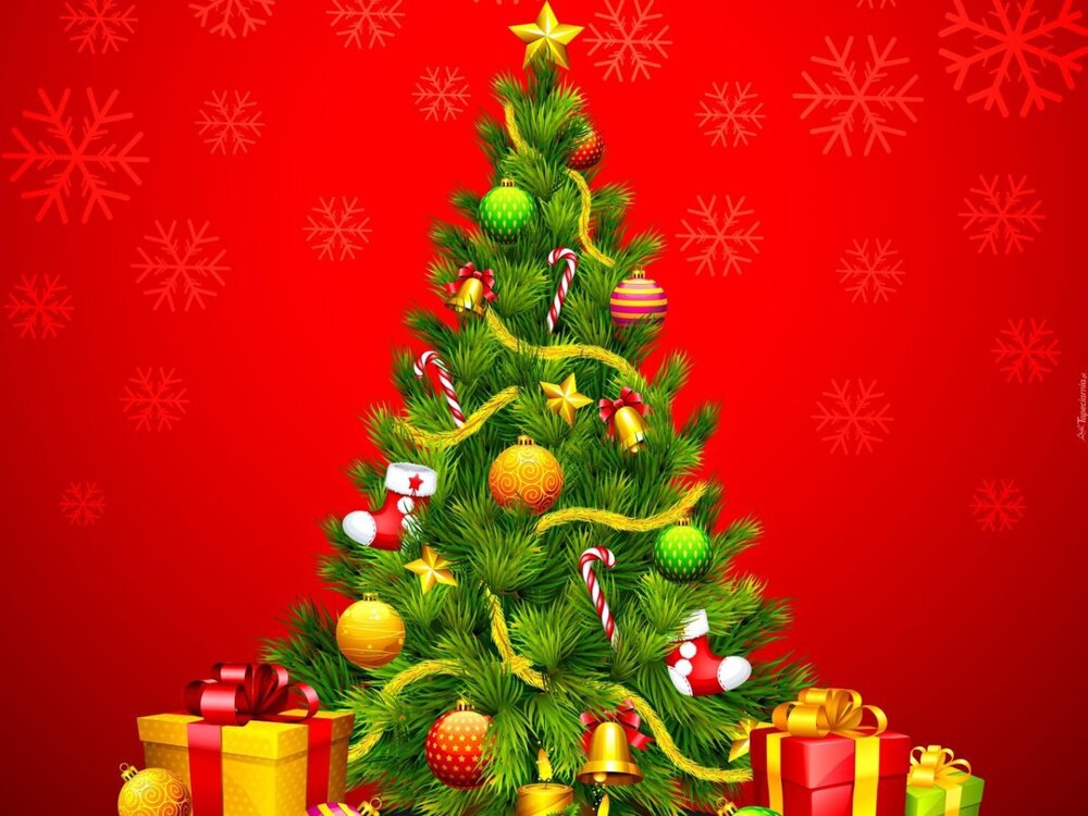 249235_grafika_choinka_prezenty_czerwone_tlo_sniegowe_gwiazdki.jpg